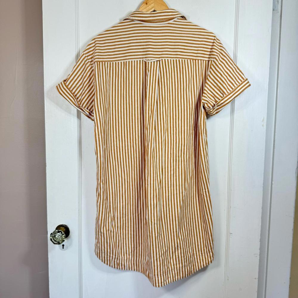 Frnch Alea Cotton Button Down Collared Stripe Dre… - image 5